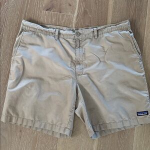 Patagonia Mens 40 khaki Shorts Hemp/Organic Cotton lightweight Hiking Camping